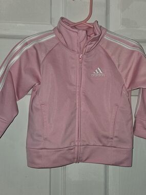 Adidas Baby Pink Satin Infant Jacket  SZ 12M
